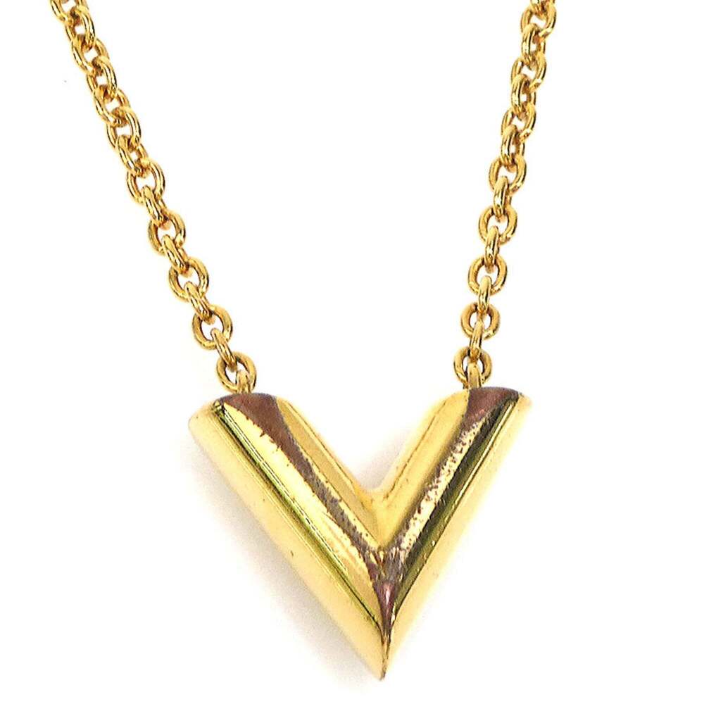 LOUIS VUITTON Gold Necklace - Picture 1 of 11